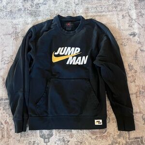 Nike‎ Jordan Jump Man Crew Neck Black Pullover Sweatshirt Small